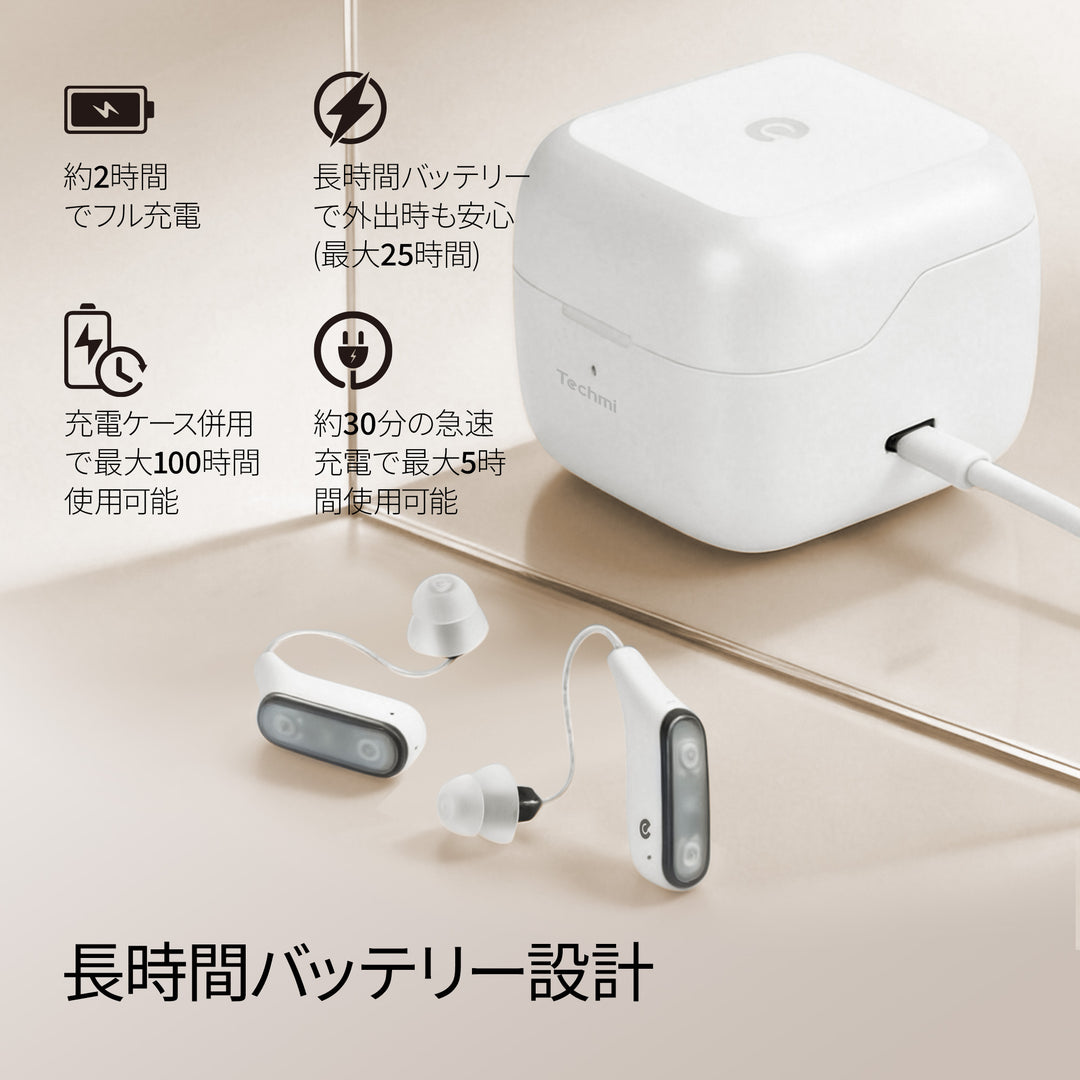 Techmi FacePro — 45dB強力音声増幅＆Bluetooth 5.3搭載 ハイエンドスマート集音器