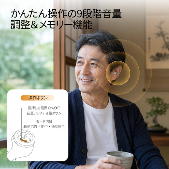Techmi Match — 43dB強力音声増幅＆Bluetooth 5.3搭載 ハイエンドスマート入耳式集音器